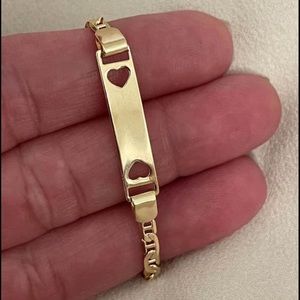 18k Gold Filled Baby Mariner Heart Bracelet 4.75” long or 6” long ❤️✨